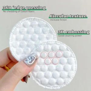 breathable round cotton pad double-sided texture