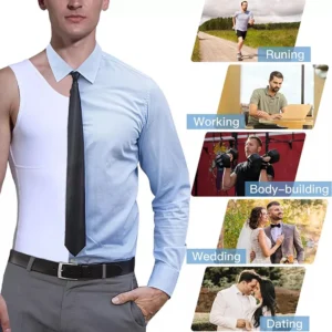 Mens Slimming Shirt High Compression Tummy Control
