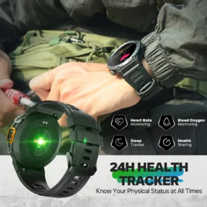 Health Monitor heart rate Flashlight Smart watch