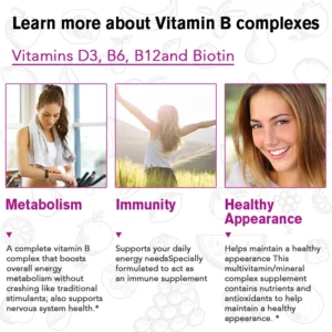 LUKAREE Vitamin B Complex w/ Biotin & Folic Acid